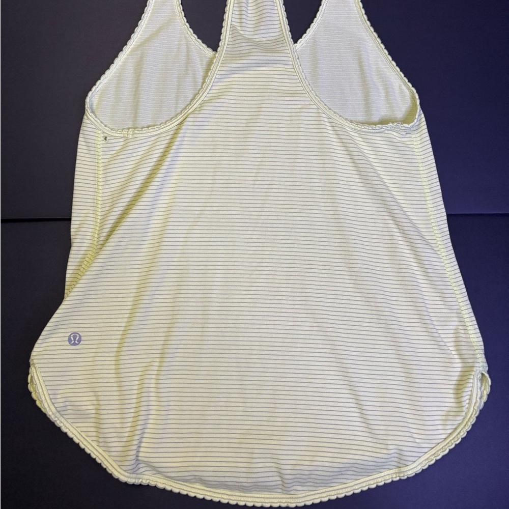 lululemon athletica Yellow Striped Women's Tank Top